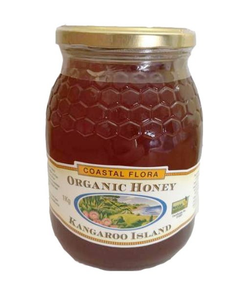 Coastal Flora Raw Honey Kangaroo Island Organic (1kg,glass)