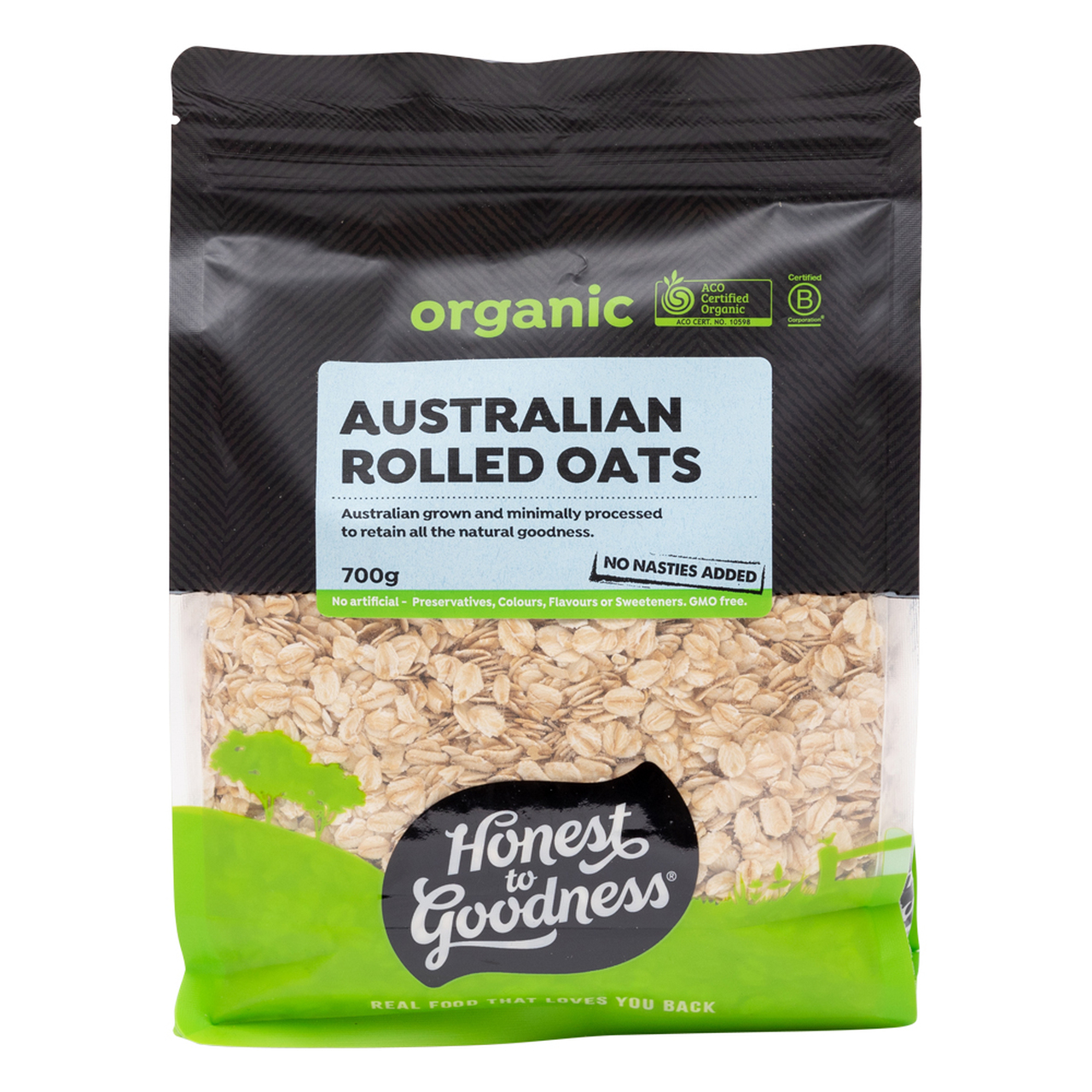 Oats Rolled Australian Goodness Organic (700g)