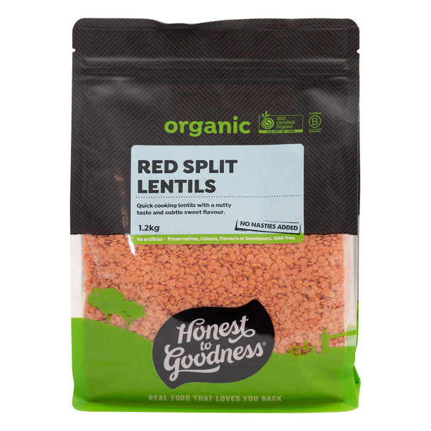 Red Split Lentils Dried Goodness Organic (1.2kg)